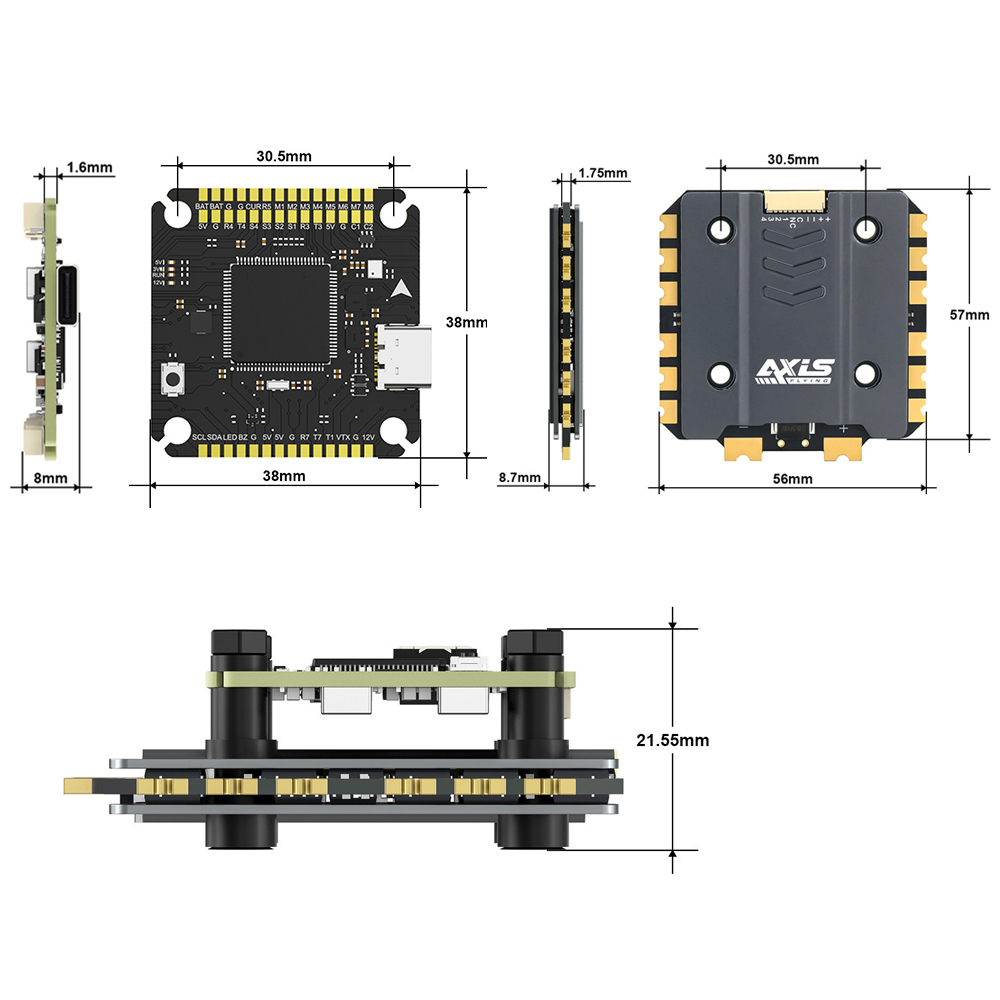 Axisflying Argus Pro ECO F722  – обзор и цена 4 In 1 Esc