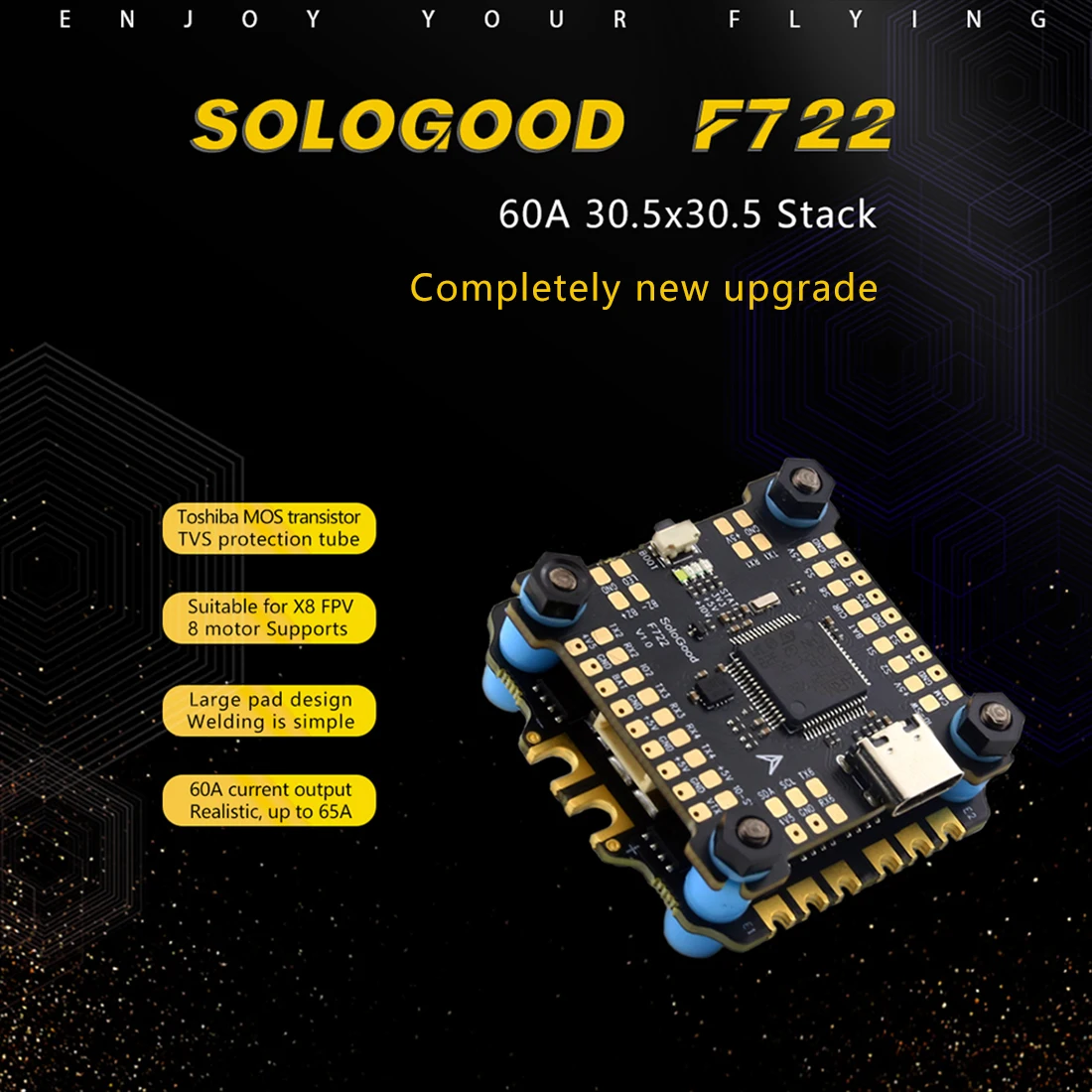 SoloGood F722 60A Stack ICM426 – обзор и цена F722 Flight Controller