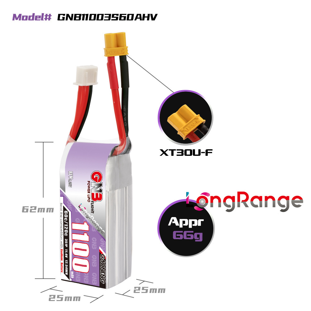 GNB 1100 мАч 2S 3S 4S 6S 60C/1 – обзор и цена Lipo Battery 6S